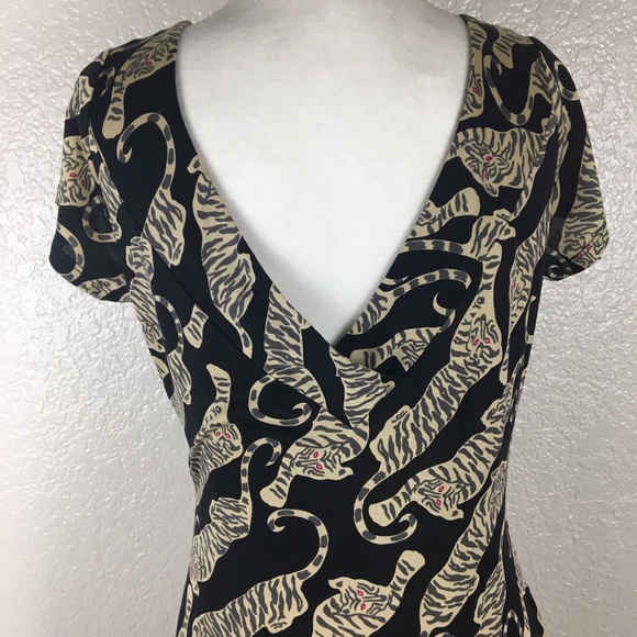 DVF Vintage Tiger Bodycon Midi Dress - Picture 5 of 5